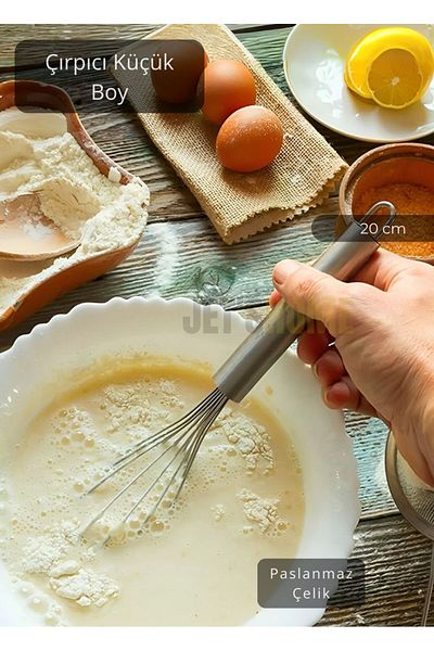 Jet's Home Steel Beater Small Size Egg Beater Cake Beater Soup Beater 20cm