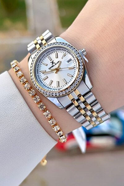 Daniel Klein Gold Gümüş Renk Kadın Kol Saati ve Bileklik