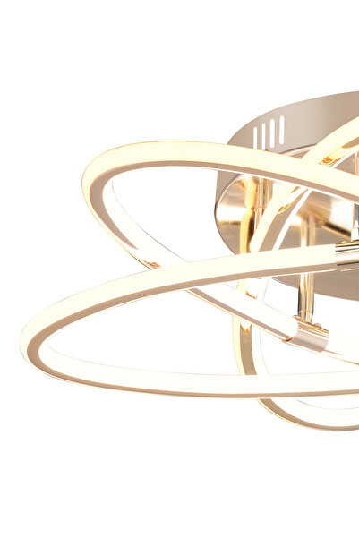 bordolux Pl 011 Çift Yönlü Model Gold 3 Renkli Salon Ve Oturma Odası Için Ideal Alüminyum Avize, 65x10