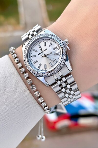 Daniel Klein Gümüş Renk Kadın Kol Saati ve Bileklik