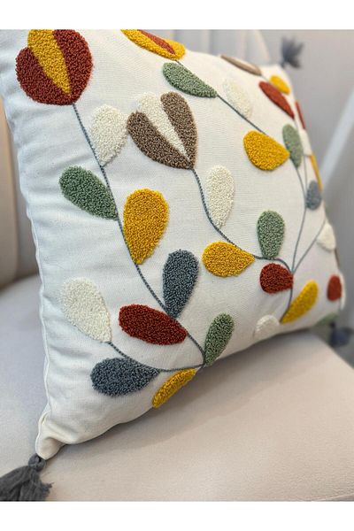 ŞENER HOME Decorative Punch Throw Pillow Cover