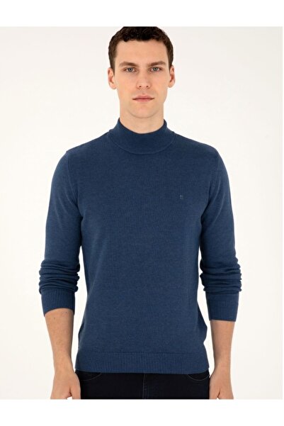 Pierre Cardin basic slim fit yarım balıkçı  %50 pamuk %50 akrilik triko kazak (özse giyim)