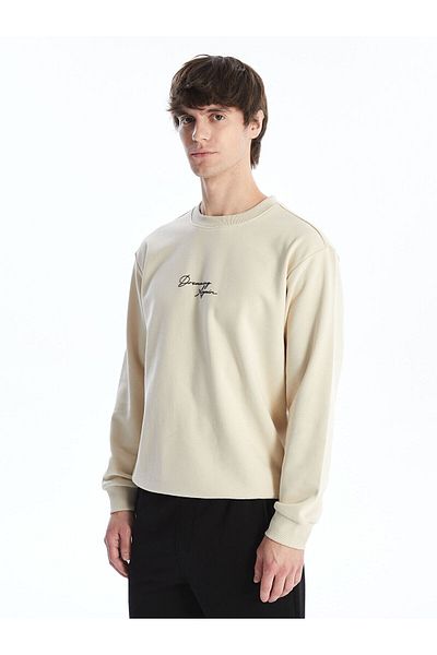 LC Waikiki Ανδρικό φούτερ LCW - Crew Neck, μακρυμάνικο, εμπριμέ