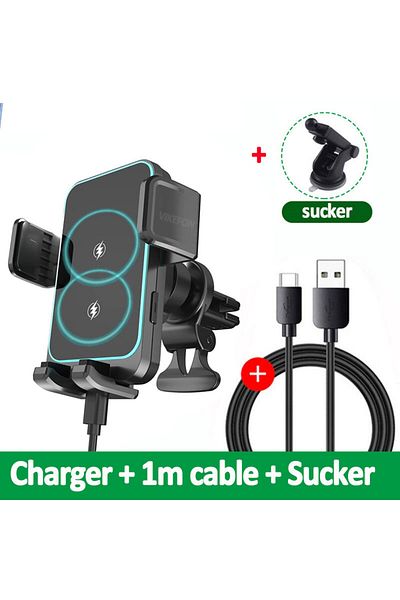 Choice With Sucker 15w Dual Coil Wireless Car Charger For Samsung Galaxy Z Flip 4 3 S22 S21 Iphone Auto Cla