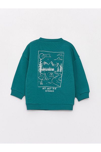 LC Waikiki Chlapecká mikina Lcwk Crew s dlouhým rukávem a potiskem