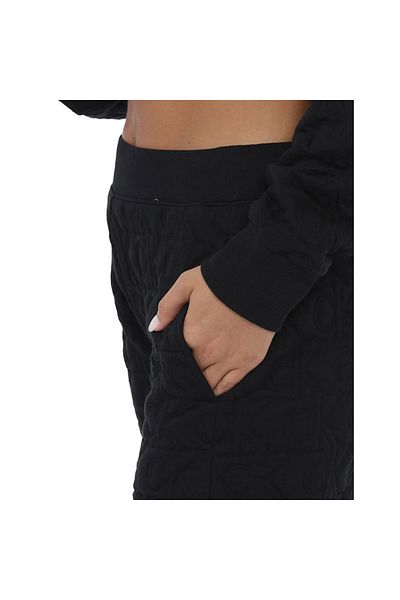 Calvin Klein Women's Elastic Waist Logo Relaxed Fit Black Sports Sweatpants 000Qs7268E-Ub1
