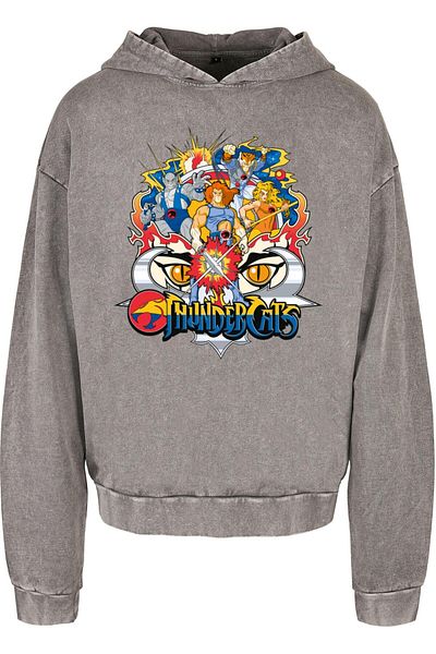 ABSOLUTE CULT Thundercats - Group Shot Acid Washed Oversized Hoody