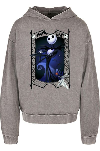 ABSOLUTE CULT The Nightmare Before Christmas - Pumpkin King Acid Washed Oversized Hoody