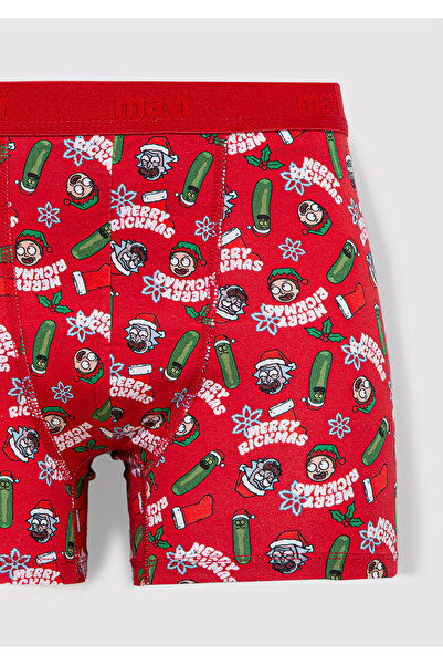 Mavi Yılbaşı Temalı Baskılı Boxer 0911246-32421