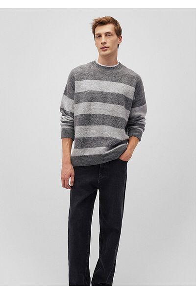 Mavi Gray Striped Oversize Sweater - 0710231 -80024