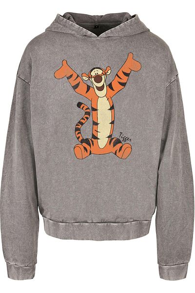 ABSOLUTE CULT Winnie The Pooh - Tigger Classic Acid Washed Oversize Hoody