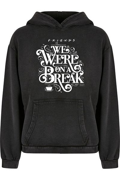 ABSOLUTE CULT Ladies Friends - On A Break – Übergroßer Kapuzenpullover mit Acid-Waschung