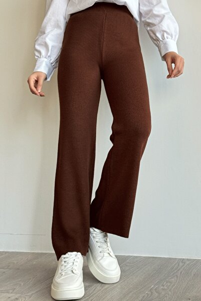InStyle Basic Bitter Brown Knitwear Trousers