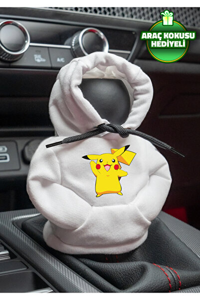 Freeyez Pokemon Pikachu Beyaz Vites Hoodie Araç Vites Kıyafeti Vites Poları O...
