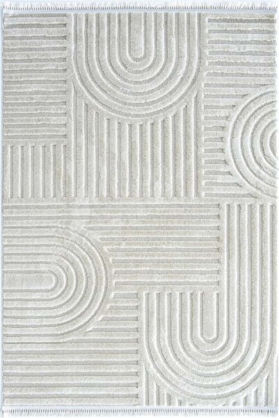 evdeco Molde 2213 Krem Hav Toz Vermez Kabartmalı Iskandinav Modern Bukleli Yo...