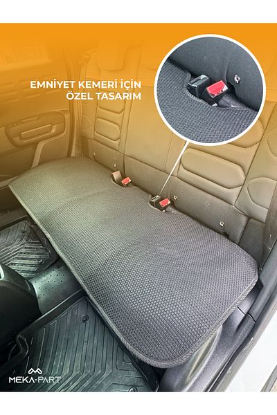 TREND Meka Part Anti-Slip Seat Protector Cover 3 Pieces Serme Universal Black