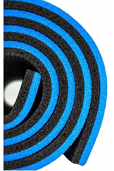 BMHOUSE Yıldız 16 Mm En Kalın Egzersiz Pilates Minderi Kamp Yoga Mat Çift Taraflı 180x60 Mavi-siyah