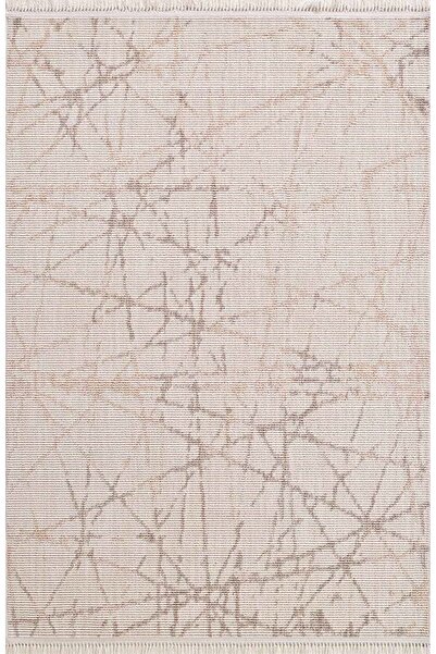 evdeco Point 15765 Bej Yumuşak Dokulu Bukle Halı Kilim Salon Mutfak Koridor Yolluk Dokuma Makine Halısı