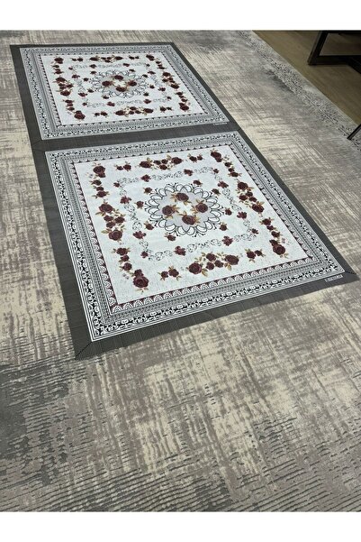 zeyrek tekstil Kaymaz Elyaflı Pvc Dertsiz Silinebilir Muşamba Masa Örtüsü, Yer Sofrası 100 X 100