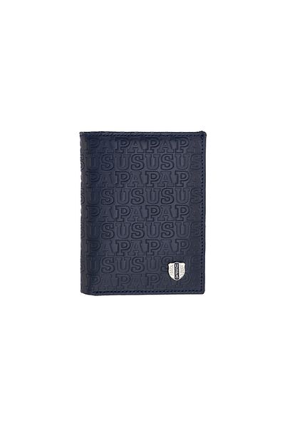 U.S. Polo Assn. Η.Π.Α. Polo Assn. 24020-24021 πορτοφόλι από γνήσιο δέρμα ΣΚΟΥΡΟ ΜΠΛΕ