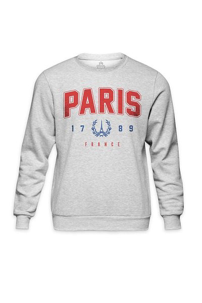 so cool Paris 1789 Patterned - Γκρι φούτερ με λαιμόκοψη