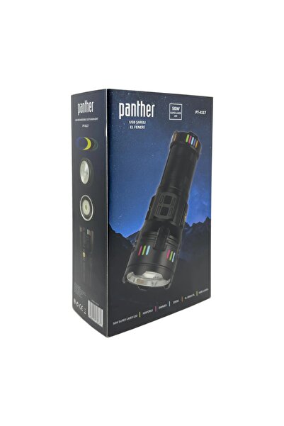 Panther PT-4117 Profesyonel Dağcı&Kamp Feneri Ateş Yakabilme Özellikli El Fen...