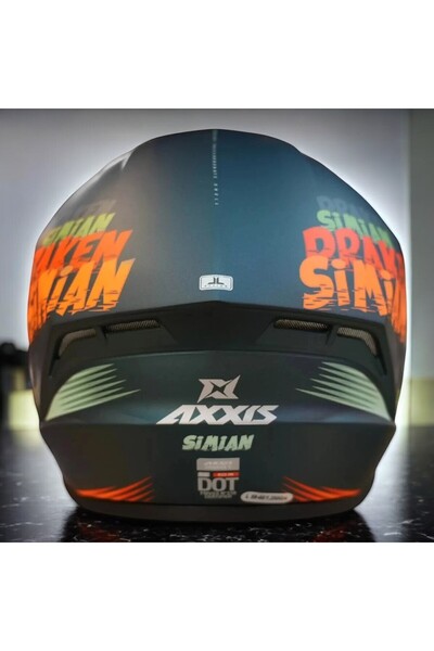 AXXIS DRAKEN S SIMIAN B4 MATT FLUO ORANGE + 990 TL Değerindeki Füme Vizör Yanında Hediye