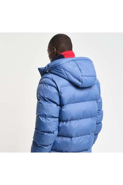 Gant Erkek Mavi Kapüşonlu Mont