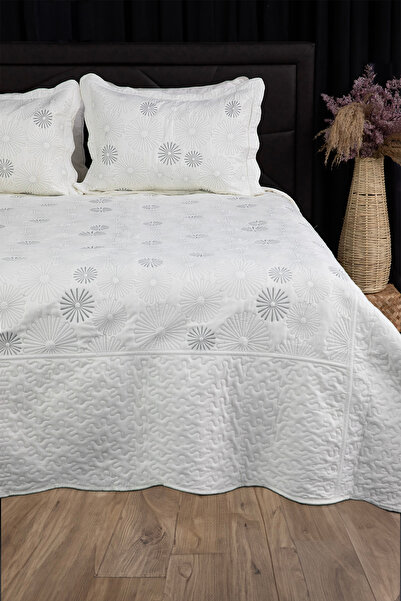 FAVORA Nergis Quilted Double Bedspread - Silver