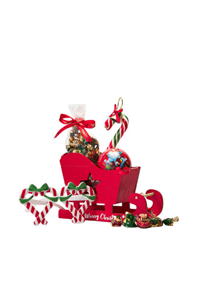 Şekerci Cafer Erol Yılbaşı Özel Set - Kırmızı Ahşap Kızak