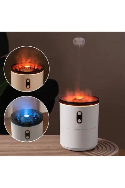 AET Oda Hava Nemlendirici 450Ml Led Işıklı Volkanik Aroma Difüzörü Buhar Makinesi