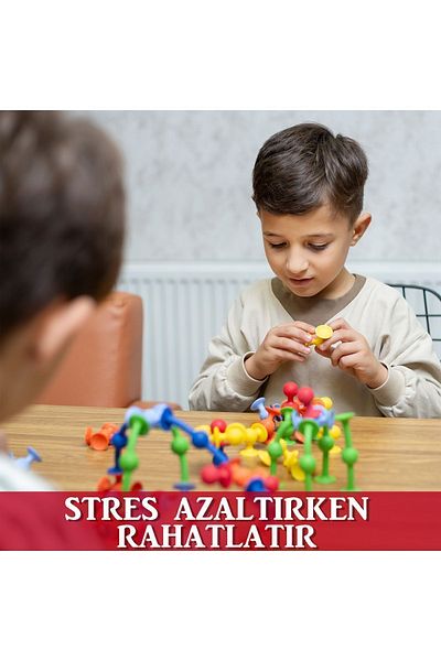 Drawline 25 Pieces Vacuum Molecule Building Blocks - Fidget Sensory Educational Toy 563Aseri