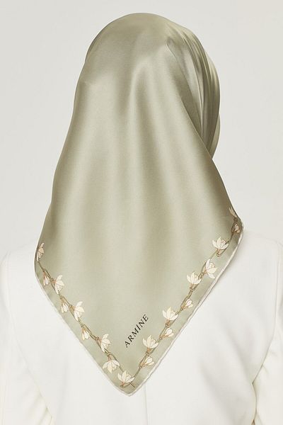 Armine Νέα σειρά Nostalgia Twill μεταξωτό μαντίλι 8553D-87 μονόχρωμο ΠΡΑΣΙΝΟ