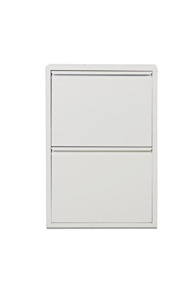 ReHome 2 Raflı Metal Ayakkabılık | Beyaz | Ayakkabı Rafı |