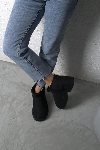 Beyond Dámské černé boty na vysokém podpatku Mini Ultrasweet s kožešinou uvnitř