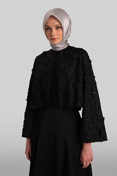 Armine Taşlı Ve Çiçekli Ceket 24y5415 Siyah