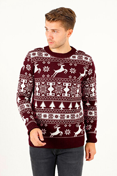 F&K 60300 Πλεκτό πουλόβερ με χριστουγεννιάτικα σχέδια