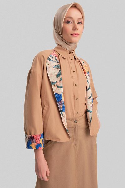Armine Camel Double-Sided Jacket - 24Y5409 Model