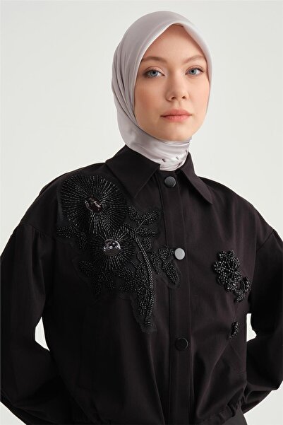 Armine Jachetă scurtă brodată 24y5404 Negru