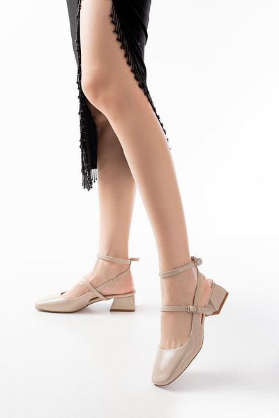 Aymood St-003 Pantofi de zi cu toc de 4 cm din piele lacuita