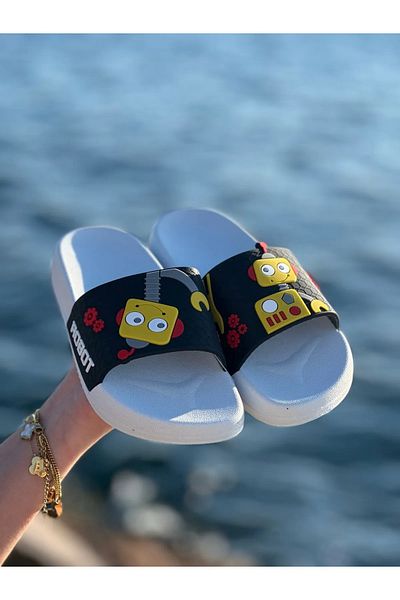 SUNSTEP Summer Boy's Robot Figured Αντιολισθητική σόλα Pool Garden Καλοκαιρινές παντόφλες