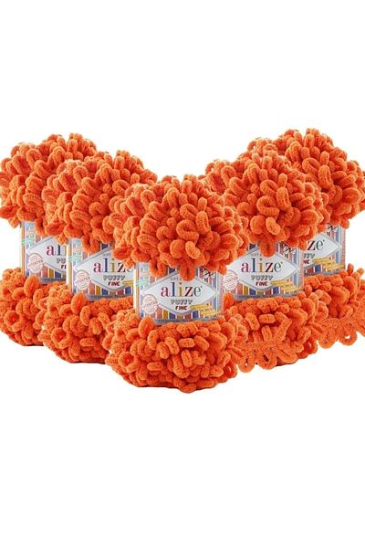 Alize Puffy 06 5 Πακέτο Πορτοκαλί 100 Γρ. 9 Μ. Πλεκτό νήμα δακτύλων