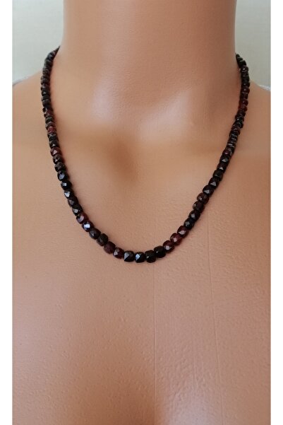 LemaStone Lal garnet taş kolye