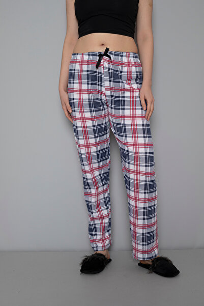 DONEX Țesătură groasă, cu două fire, imprimată fără buzunar, pantaloni de pij...