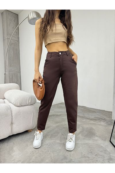 BİKELİFE Pantaloni de damă cu talie înaltă din lycra/stretch Mom
