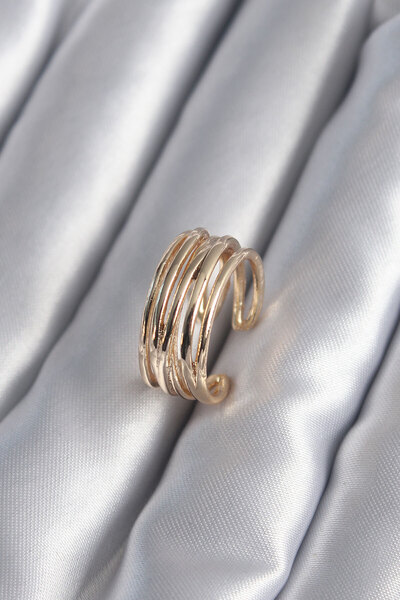 Skygo ieg ™   خاتم نسائي قابل للتعديل بلون ذهبي - TJ-BYK2947 NVDN-RSIRG3465