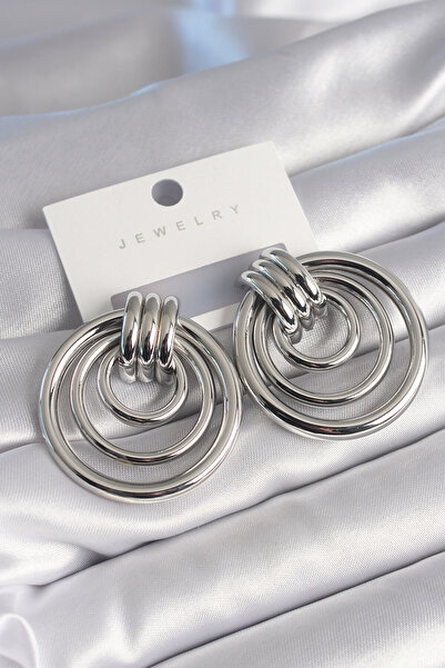 Leyaton Lwlhmrs-Ieg Ieg ™   Brass Silver Color Hoop Model Women's Earrings - ...