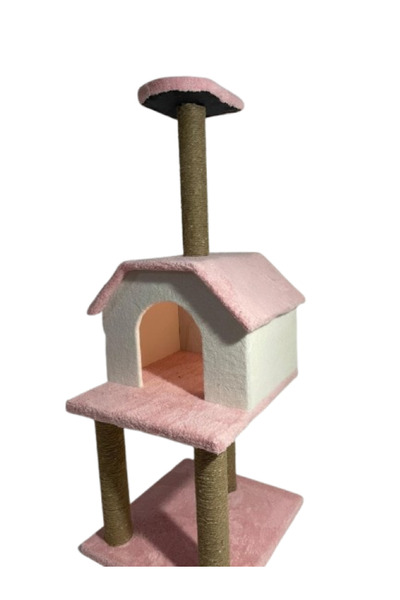 kuruçay pet İki Katlı Kedi Evi Karışık Renklii