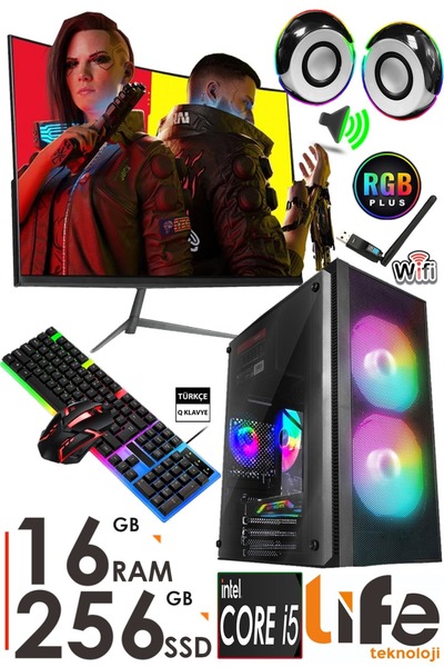 Life Teknoloji I5-2.Nesil 16gb Ram 256gb Ssd 19" Fullhd Ofis Masaüstü Bilgisayar