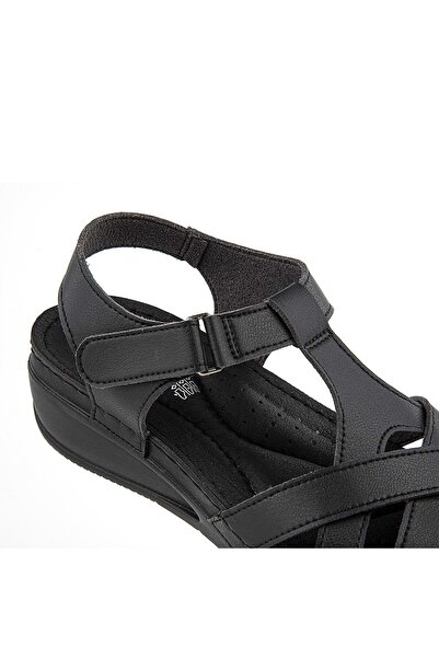 Muya Women's Black Sandals with Anatomical Sole and Heel Spur - Simbole